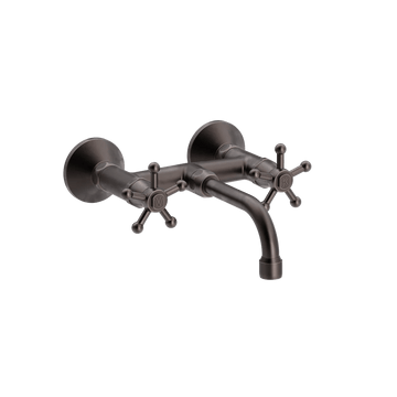 Toni Copenhagen Håndvaskarmatur Christiansborg vægarmatur m. V150 mm. fast tud - bruneret messing