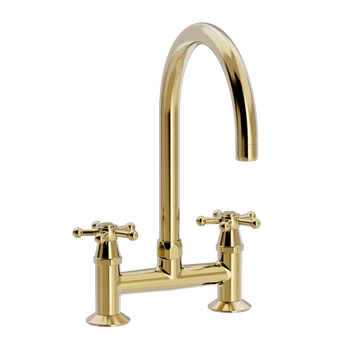 Toni Copenhagen Håndvaskarmatur Toni Copenhagen Christiansborg armatur m. Ø200 tud - messing