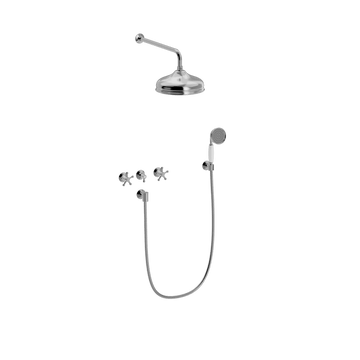 Toni Copenhagen Bruser til indbygning Toni Copenhagen Christiansborg brusearmatur til indbygning med hovedbrus Ø220 - krom