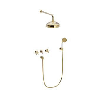 Toni Copenhagen Bruser til indbygning Toni Copenhagen Christiansborg brusearmatur til indbygning med hovedbrus Ø220 - messing