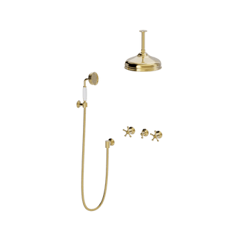 Toni Copenhagen Bruser til indbygning Toni Copenhagen Christiansborg brusearmatur til indbygning med hovedbrus Ø220 - messing