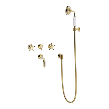 Toni Copenhagen Brusearmatur Toni Copenhagen Christiansborg brusearmatur til indbygning - messing