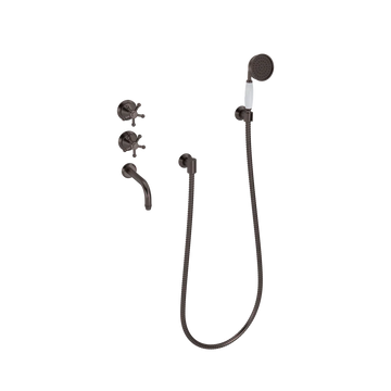 Toni Copenhagen Bruser til indbygning Toni Copenhagen Christiansborg termostatisk brusearmatur til indbygning med kartud - bruneret messing