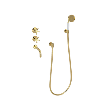 Toni Copenhagen Bruser til indbygning Toni Copenhagen Christiansborg termostatisk brusearmatur til indbygning med kartud - messing