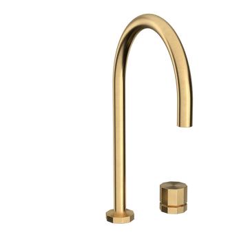 Toni Copenhagen Køkkenarmatur Toni Copenhagen Déca 1-grebs køkkenarmatur m. Ø200 C-tud - børstet messing