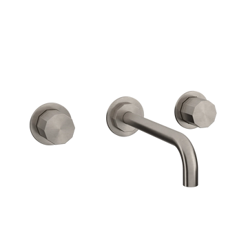 Toni Copenhagen Håndvaskarmatur til indbygning Toni Copenhagen Déca 2-grebs indbygningsarmatur m. 200mm-tud - børstet nikkel