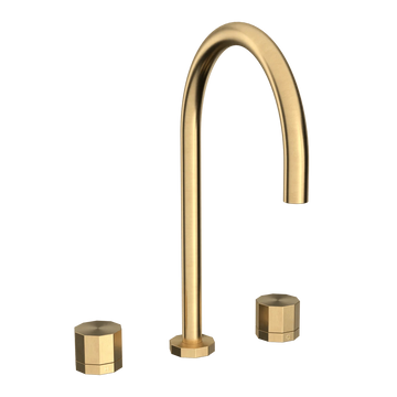 Toni Copenhagen Køkkenarmatur Toni Copenhagen Déca 2-grebs køkkenarmatur m. Ø200 C-tud - børstet messing