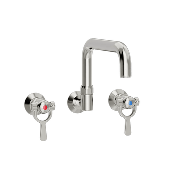 Toni Copenhagen Håndvaskarmatur Toni Copenhagen - Indbygningsarmatur til køkkenvask med L200mm tud - nikkel