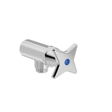 Toni Copenhagen Håndvaskarmatur Toni Copenhagen Krydsgreb 1/2" aftapventil med vandret spindel - krom