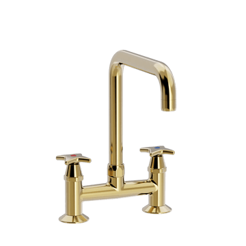 Toni Copenhagen Håndvaskarmatur Toni Copenhagen Krydsgreb armatur m. U200 tud - messing