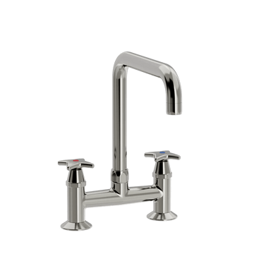 Toni Copenhagen Håndvaskarmatur Toni Copenhagen Krydsgreb armatur m. U200 tud - nikkel