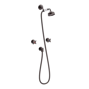 Toni Copenhagen Brusearmatur Toni Copenhagen Krydsgreb brusearmatur til indbygning - bruneret messing