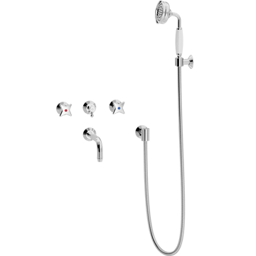 Toni Copenhagen Brusearmatur Toni Copenhagen Krydsgreb brusearmatur til indbygning - krom