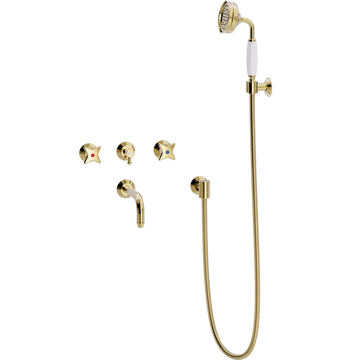 Toni Copenhagen Brusearmatur Toni Copenhagen Krydsgreb brusearmatur til indbygning - messing