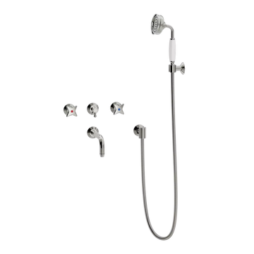 Toni Copenhagen Brusearmatur Toni Copenhagen Krydsgreb brusearmatur til indbygning - nikkel