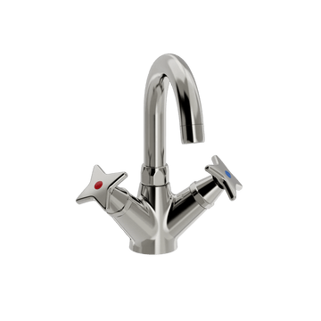 Toni Copenhagen Håndvaskarmatur Toni Copenhagen Krydsgreb håndvaskarmatur - nikkel