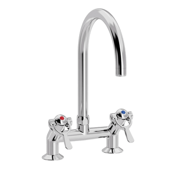 Toni Copenhagen Håndvaskarmatur Toni Copenhagen SP armatur 45 grader m. Ø200 tud - krom