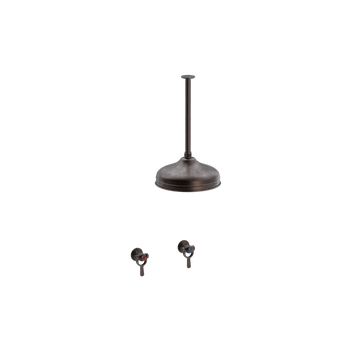 Toni Copenhagen Bruser til indbygning Toni Copenhagen SP brusearmatur til indbygning med hovedbrus Ø220 - bruneret messing