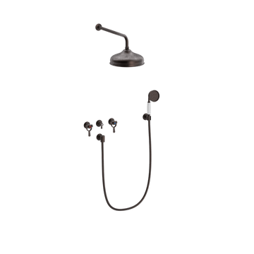 Toni Copenhagen Bruser til indbygning Toni Copenhagen SP brusearmatur til indbygning med hovedbrus Ø220 - bruneret messing