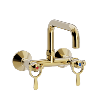 Toni Copenhagen Håndvaskarmatur Toni Copenhagen SP vægarmatur m. L200 svingtud - messing