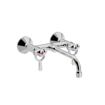 Toni Copenhagen Håndvaskarmatur Toni Copenhagen SP vægarmatur m. V200 mm fast tud - krom