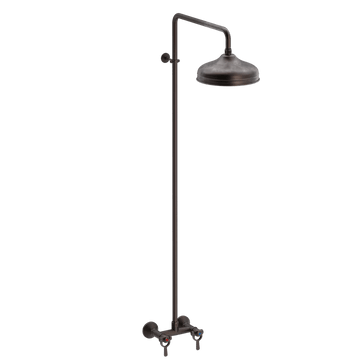 Toni Copenhagen Brusearmatur Toni Copenhagen SP væghængt brusearmatur med hovedbrus Ø220 - bruneret messing