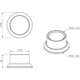 Toni Copenhagen Tilbehør Toni Copenhagen trykknap, enkeltskyl – poleret nikkel