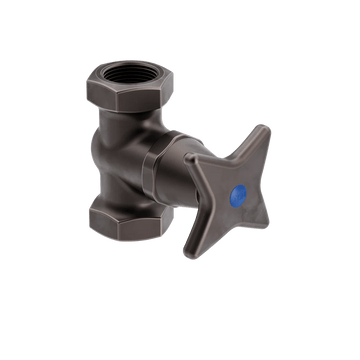 Toni Copenhagen Håndvaskarmatur Toni Cophenhagen Krydsgreb 1/2" stopventil - bruneret messing