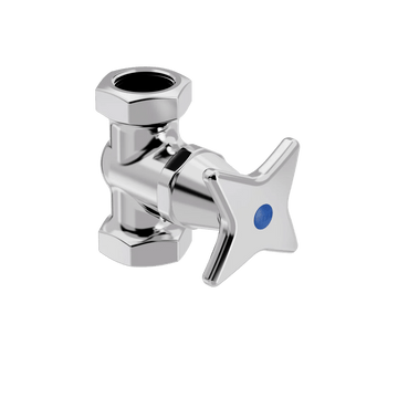 Toni Copenhagen Håndvaskarmatur Toni Cophenhagen Krydsgreb 1/2" stopventil - krom