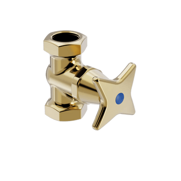 Toni Copenhagen Håndvaskarmatur Toni Cophenhagen Krydsgreb 1/2" stopventil - messing