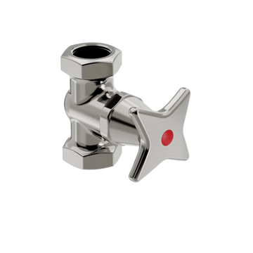 Toni Copenhagen Håndvaskarmatur Toni Cophenhagen Krydsgreb 1/2" stopventil - nikkel