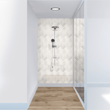 Vipanel Dekorationspanel Vipanel dekorationsvægpanel - Herringbone Marble Gloss