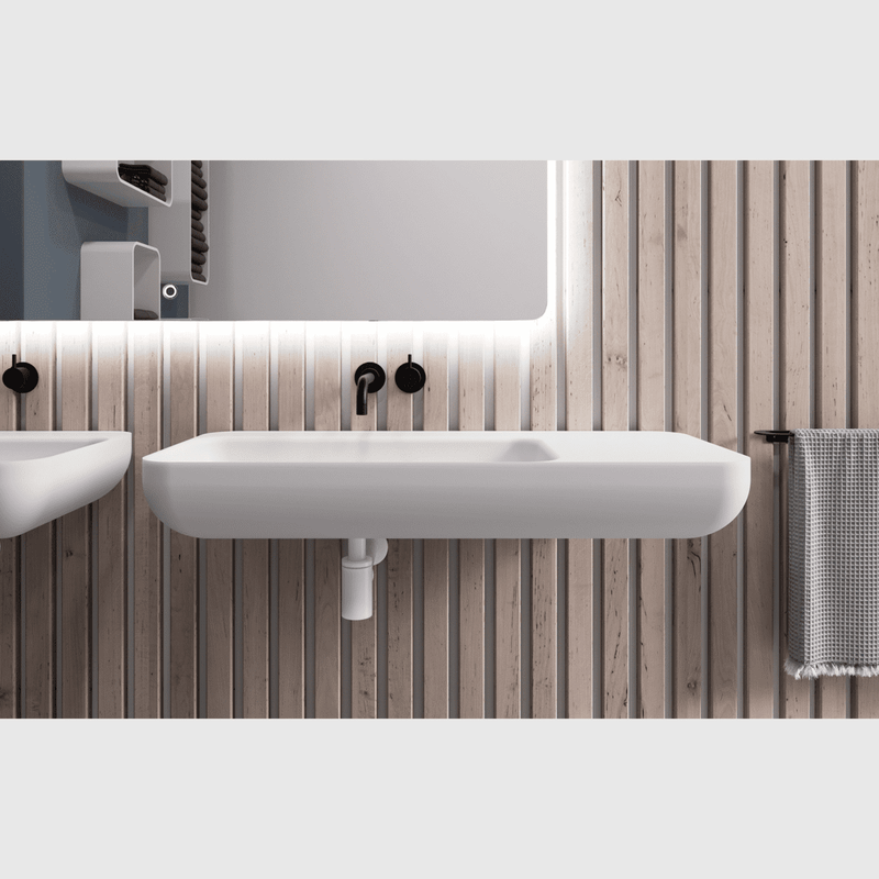 Copenhagen Bath Håndvaske Copenhagen Bath Enø 90 venstre håndvask - mat hvid