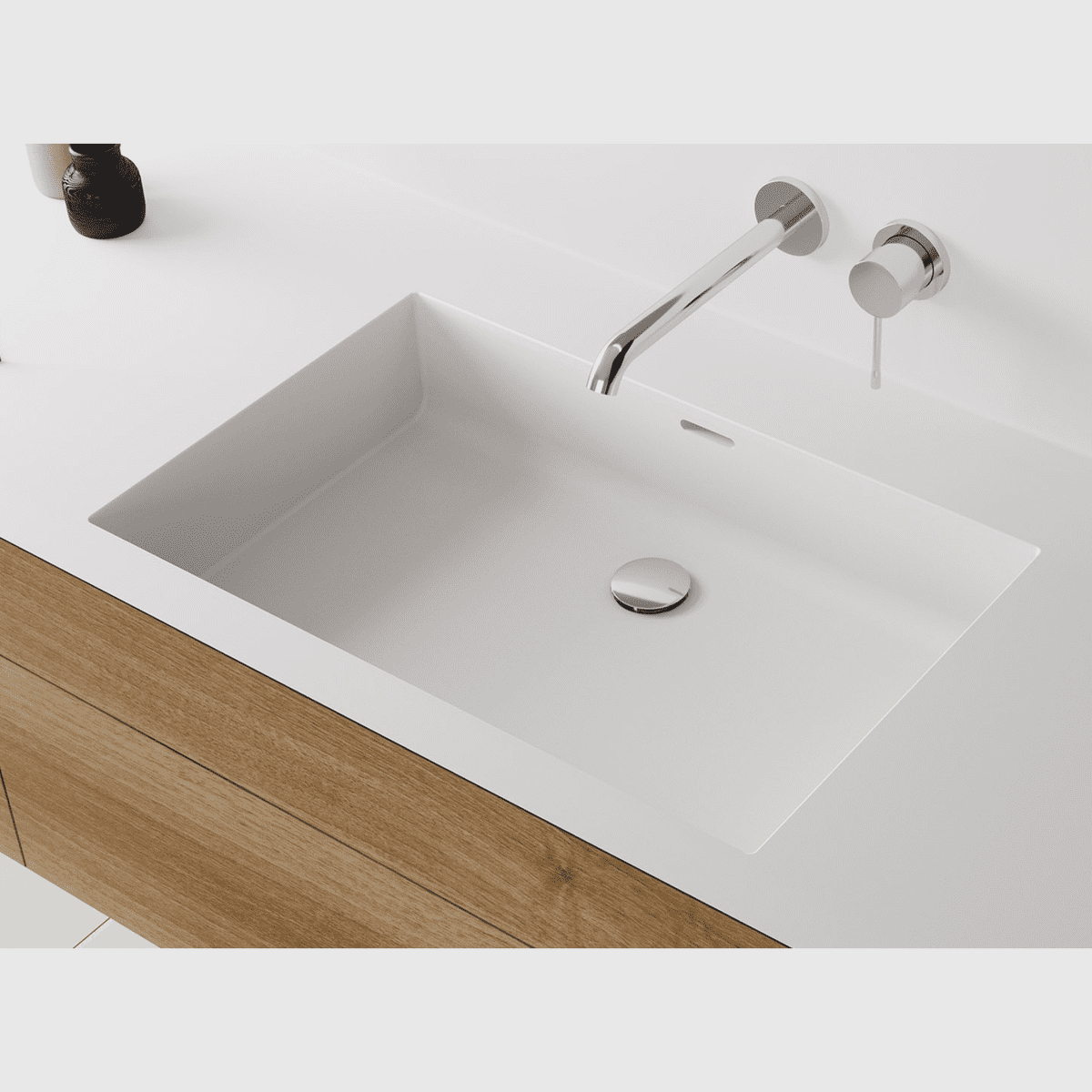 Vask Corian bordplade med vask - Fontana FP50-30 - dybde 48cm – Bad&Design