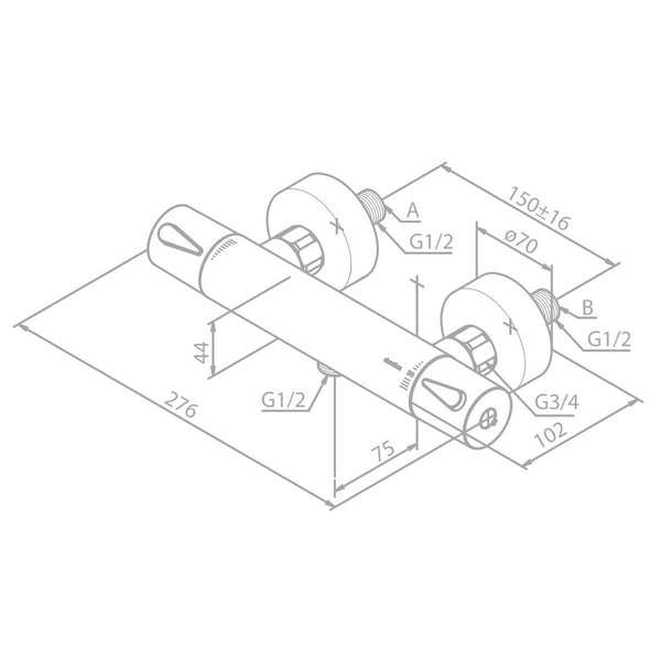 Damixa Brusearmatur Damixa Silhouet termostatarmatur - mat sort