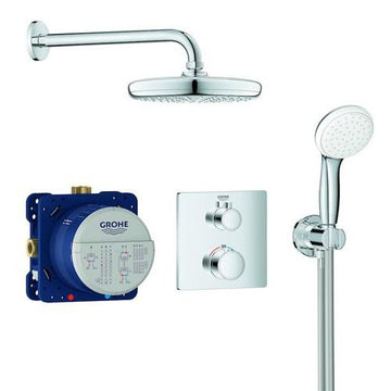 Grohe Bruser Grohe Grohtherm sampak firkantet til bruser med Tempesta 210 - krom