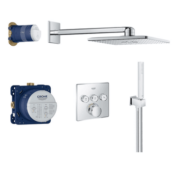 Grohe Bruser Grohe SmartControl sampak med hovedbruser med Rainshower SmartActive 310 Cube - krom