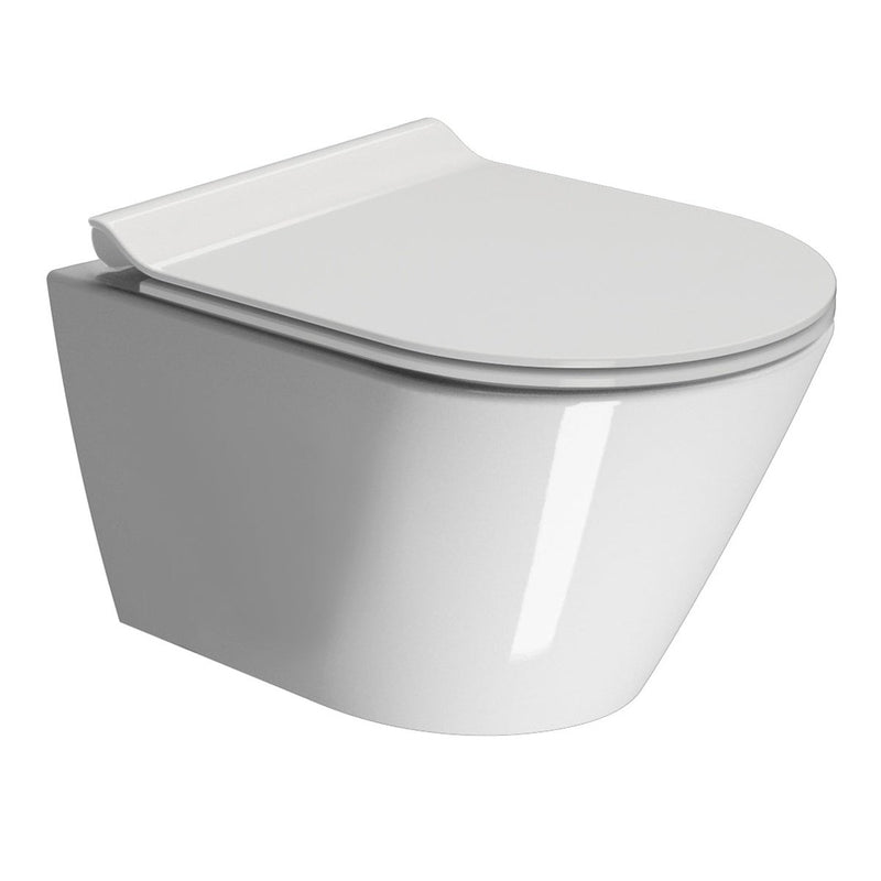 GSI Toilet GSI Kube X vægtoilet kompakt 50x35 cm - hvid