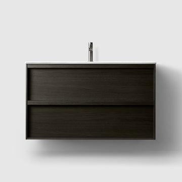 HAVEN Badeværelsesmøbler HAVEN H2/100 badeværelsesmøbel, porcelænshåndvask - Dark Wood