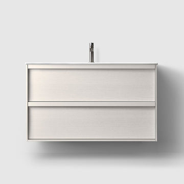 HAVEN Badeværelsesmøbler HAVEN H2/100 badeværelsesmøbel, porcelænshåndvask - White Wood