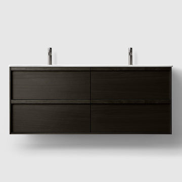 HAVEN Badeværelsesmøbler HAVEN H2/140 badeværelsesmøbel, porcelænshåndvask - Dark Wood