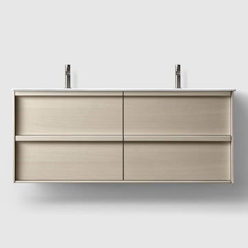 HAVEN Badeværelsesmøbler HAVEN H2/140 badeværelsesmøbel, porcelænshåndvask - Light Ash Wood