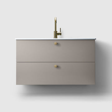 HAVEN Badeværelsesmøbler HAVEN H3/100 badeværelsesmøbel, porcelænshåndvask - Warm Grey