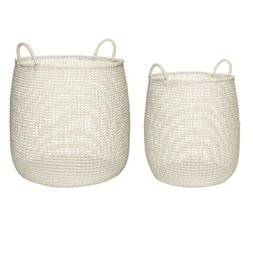 Hübsch Hübsch Mist Baskets White - 2 stk