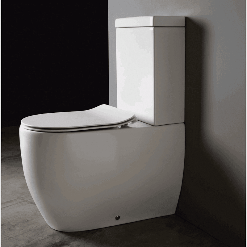 Lavabo Toilet Lavabo Glomp gulvstående toilet - back-to-wall - rimless - hvid