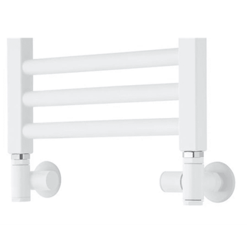 TVS Håndklædetørrer TVS 130 vinkel ventilsæt kombi - hvid