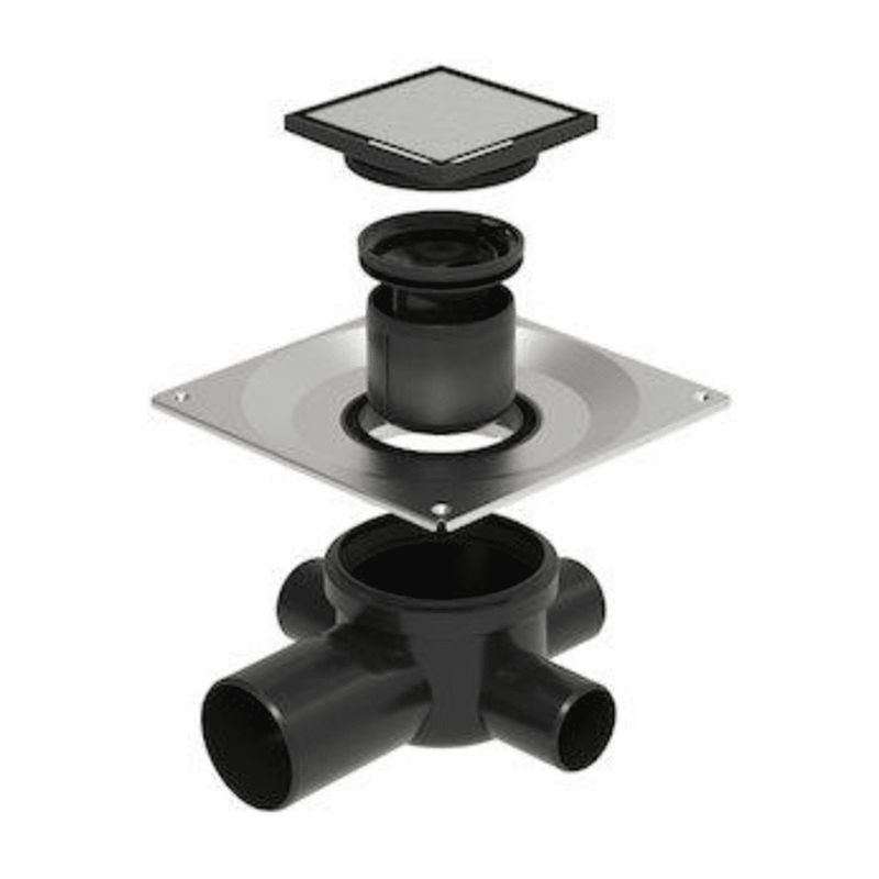 Unidrain kvadratisk afløb til flise 10x10cm - HighLine Custom Sampak 1 ...
